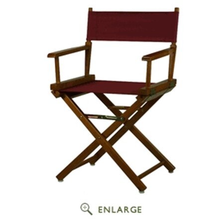 Casual Home Casual Home 200-55-021-48 18 in. Directors Chair Honey Oak Frame with Burgundy Canvas 200-55/021-48